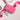 Pink case with heart pattern and pink ribbon on a white background