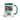 Officially Retired Loading Please Wait 15 oz coffee mug with green handle and interior retirement design right view.