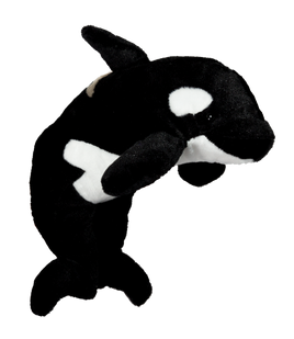 Orca Plush Whale  Black and White Endangered species stuffed animal 16"