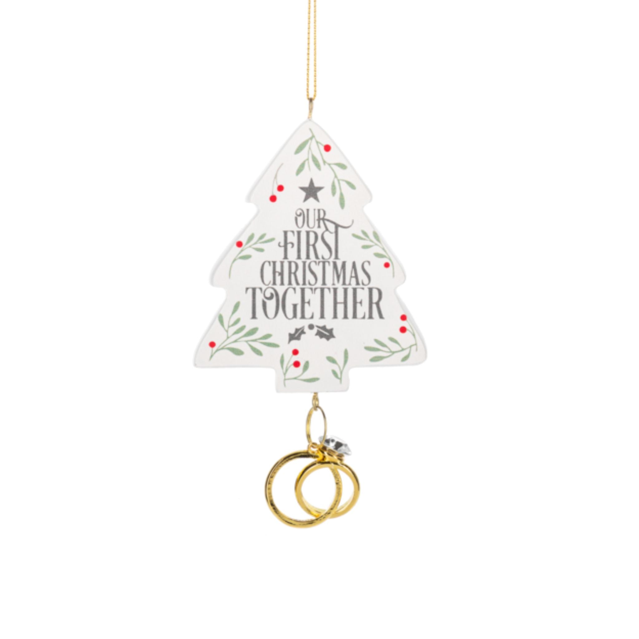 thumbnail image 2 of City Souvenirs Our 1st Christmas Together 2022 Porcelain Ornament Wonderland Design 2 of 3