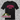 Overthinker 24/7 black t-shirt with pink lettering, modern fit, cotton