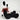 Panda plush collectible by Boyds Bears side view