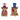Patriotic highland cow figurines with red white and blue patriotic hats