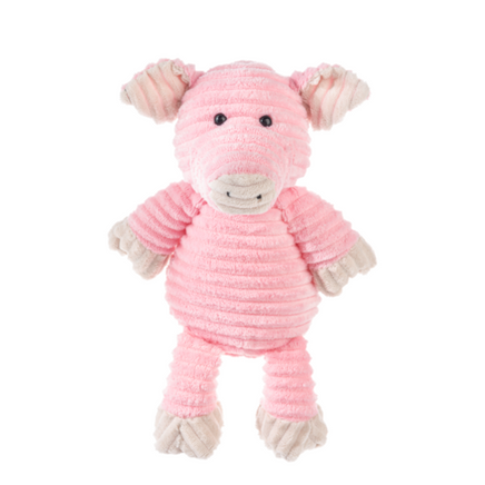 Ribbles the pink pig, plushie with soft ripple fabric for those piggie snuggles and cuddles.