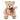 30" Plush teddy bear with a brown bow held by a hand on a white background