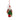 Santa Claus ornament holding a fish and fishing rod on a white background