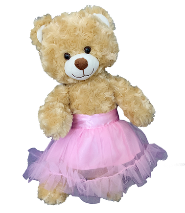 Satin Pink Tutu Skirt for 16" plush teddy bears or Frannie and Friends stuffed animals