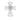 Silver cross ornament with 'Bless this Child' heart message on a white background