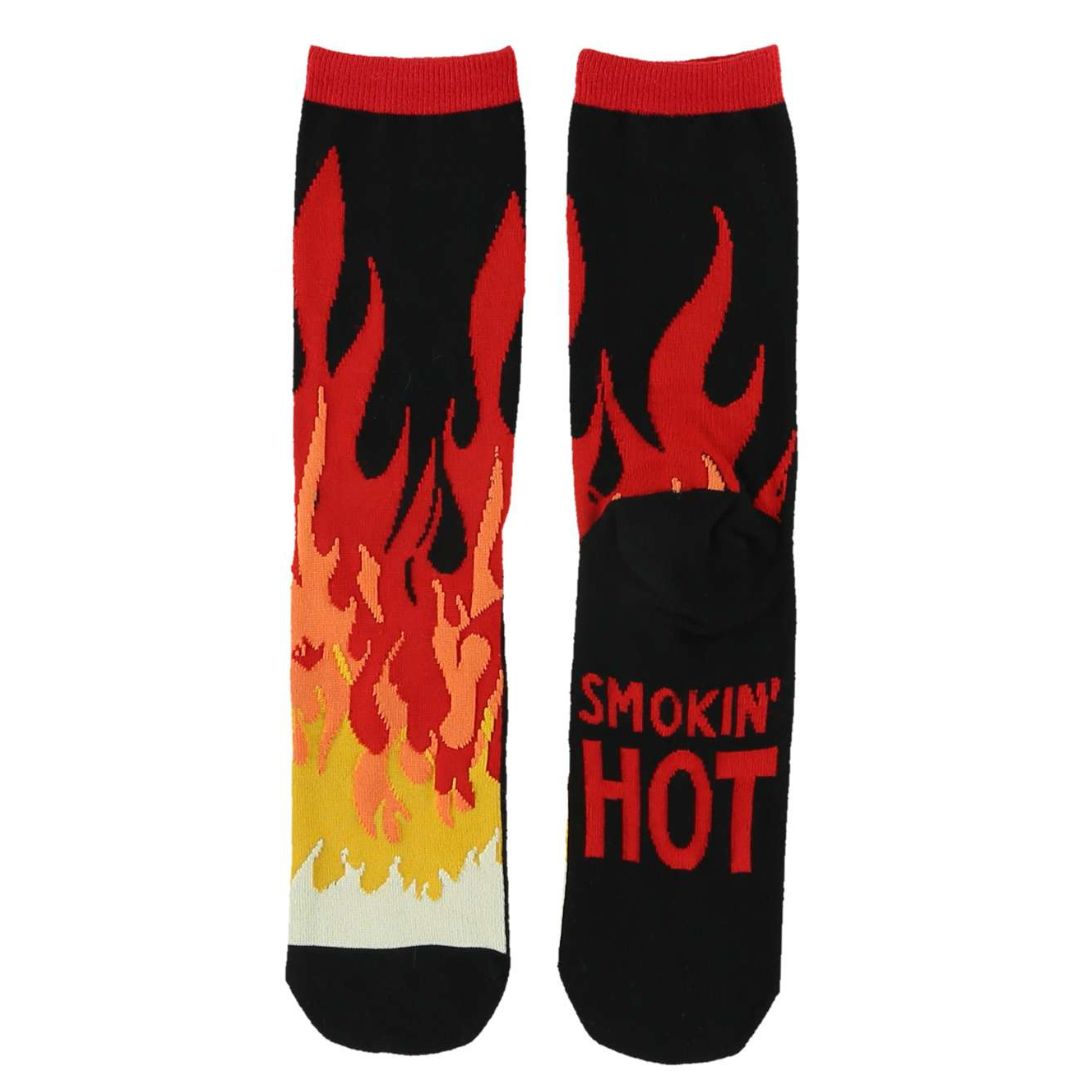 Smokin' Hot Flame Design Crew Socks - Unisex