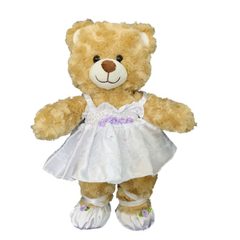 Teddy Bear Ballerina Outfit with Shoes and Panties for 16 inch plush stuffed teddy bears or other animals from our Frannie and Friends Collection. Makes a pretty gift for a little dancer's recital.
