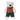 White Teddy Bear wearing holiday-print vest, matching bow tie, and green denim pants outfit