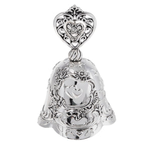 Silver Irish Make-Up Bell with intricate designs wedding tradition gift for couples by Ganz 
