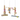 Three assorted gymnast ornaments in pink and blue leotards performing beam, bar and balance poses with star accents