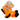 Ganz Wee Bears 6-inch plush teddy bear dressed in a bright orange clownfish costume with black and white stripes and soft fins.