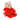 Plush teddy bear wearing a red lobster outfit on white background.