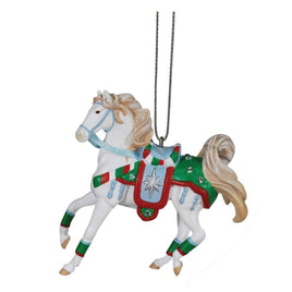 White Horse Trail of Painted Ponies Carouse Horse Christmas Ornament