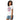 Wife wearing a white t-shirt with humorous I married him for his money design on a white background