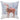 Decorative pillow with a deer and cardinal design on a snowy background