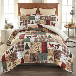 Dashing Rustic Christmas Quilt Set