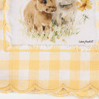 Flower Bunnies Kitchen Towel