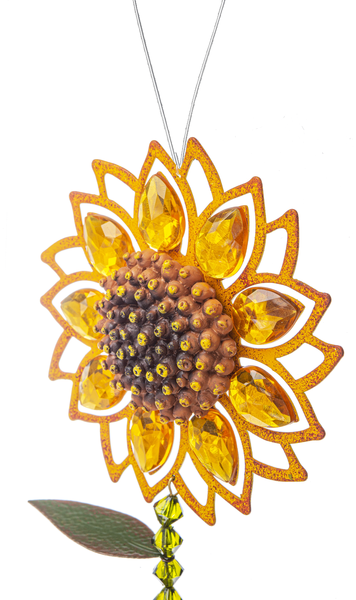 Crystal Expressions Garden Sunflower Hanging Ornament 5.25"