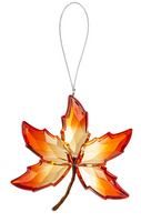Crystal Expressions Autumn Leaf Ornament 4” Assorted