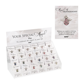 Celebrate the angels in your life with these special Angel pins from Ganz. Choose from motherhood, sisters, comfort, rememberance, hope, love, and many more sentiments.