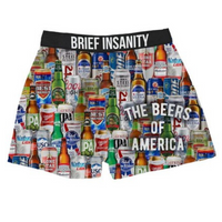 The Beers of America Unisex Boxer Shorts from Brief Insanity