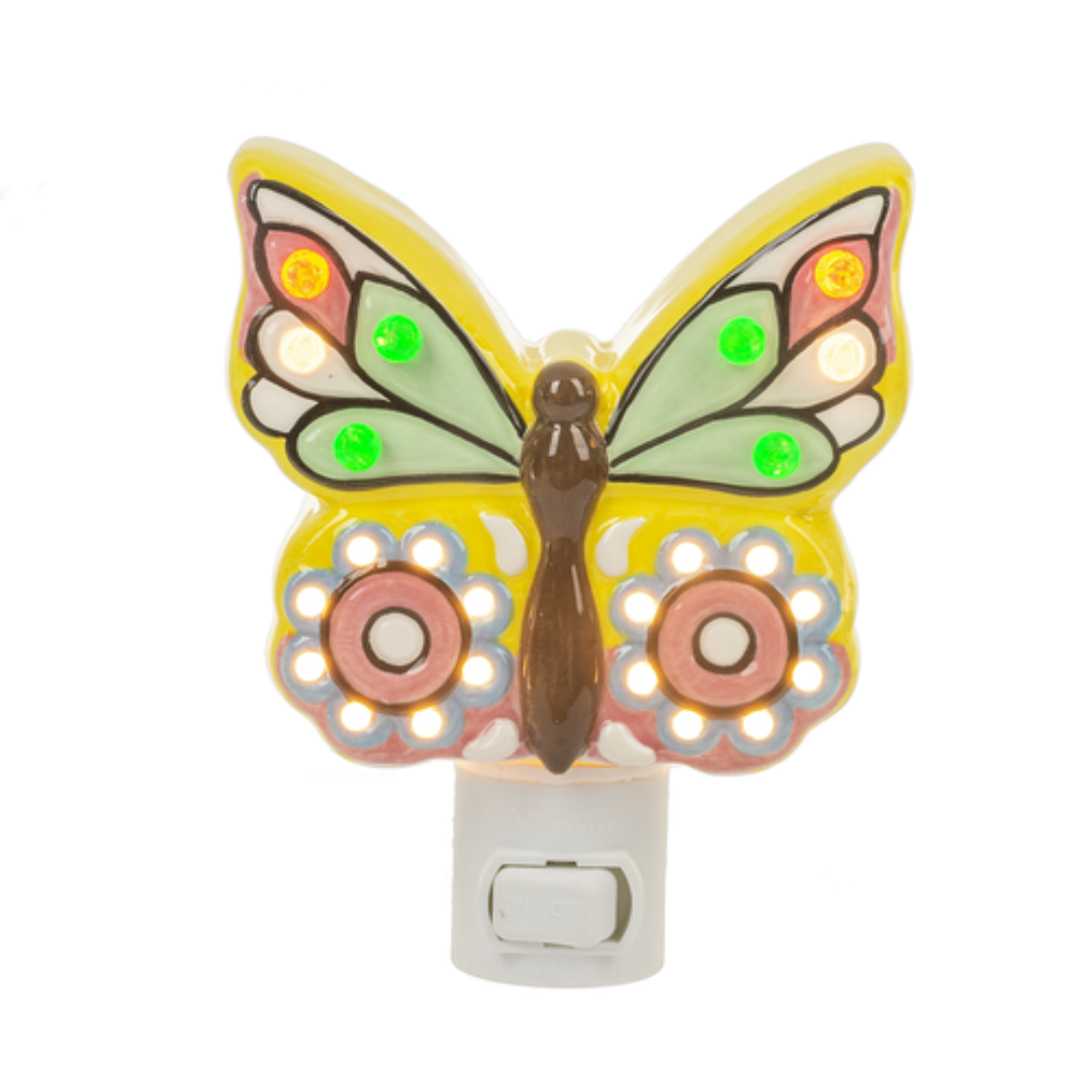 Butterfly Night Light wall plug with on/off switch. Comes in Gift Box