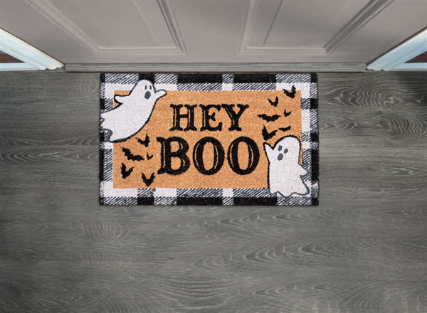 Halloween Ghosts Hey Boo Door mat