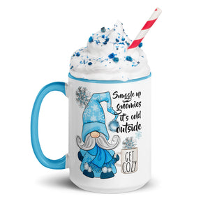 cute winter gnome coffee mug snuggle up gnomies its cold outside 15 oz ceramic mug