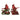 Christmas Resin Cardinal Holly Figurine Assorted
