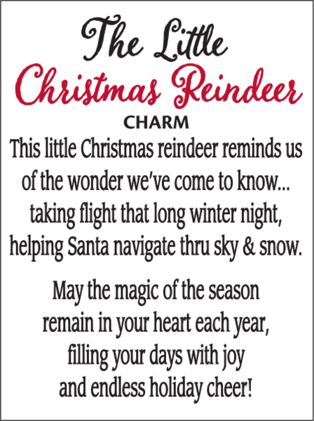 The Little Christmas Reindeer Pocket Charm