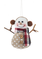 Fabric Snowmen Ornaments