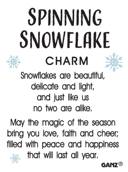 Charm: Spinning Snowflake Pocket Charm