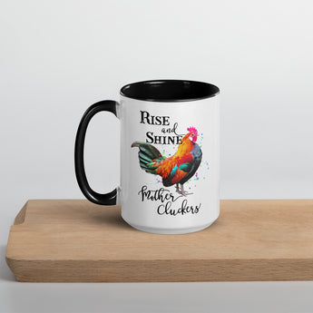 funny rooster coffee mug rise and shine mother cluckers farm humor mug