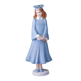 Brunette Graduation Girl Porcelain Figurine Gift from Growing Up Girls Enesco Collection