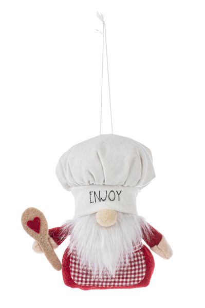 Fabric Gnome Chef Ornament