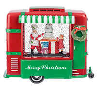 Santa's Christmas Food Truck Snow Globe Figurine