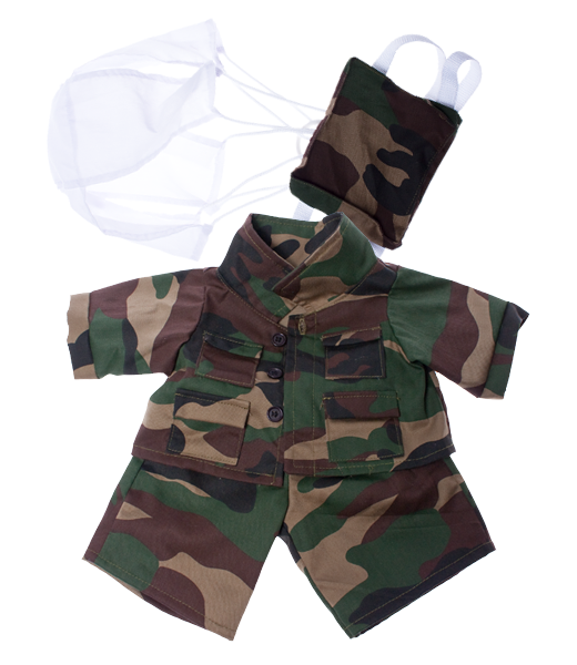 Special Forces Camo Clothing for plush 16 inch stuffed animals or teddy bears. 