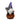 purple hat warlock gnome with boo sign sitting on jack o lantern shelf sitter