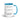 Coffee Please blue handle coffee mug with funny coffee level lines - Chivilla Bay