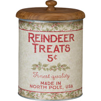 Canister Reindeer Treats Tin Canister