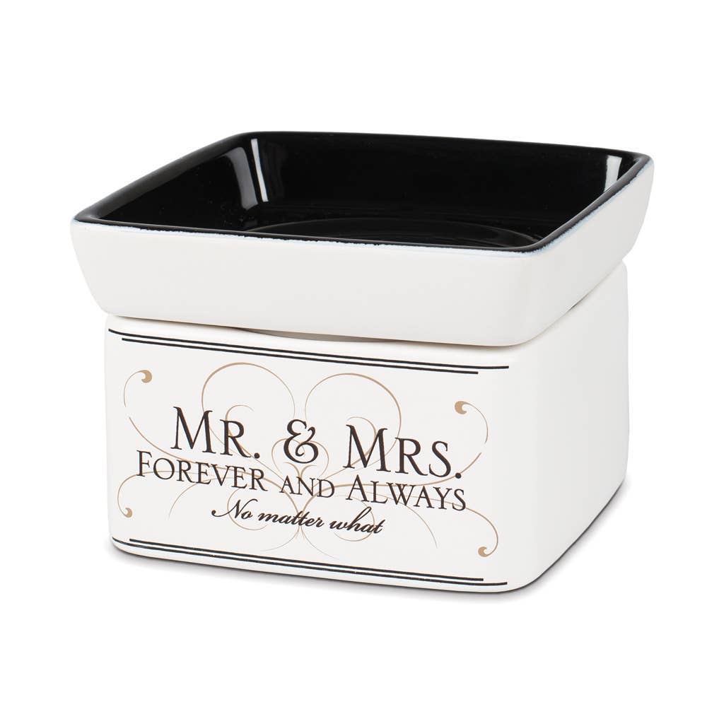 Wedding gift for the Mr. and Mrs. jar candle warmer and wax melt 2 in 1 combo. 