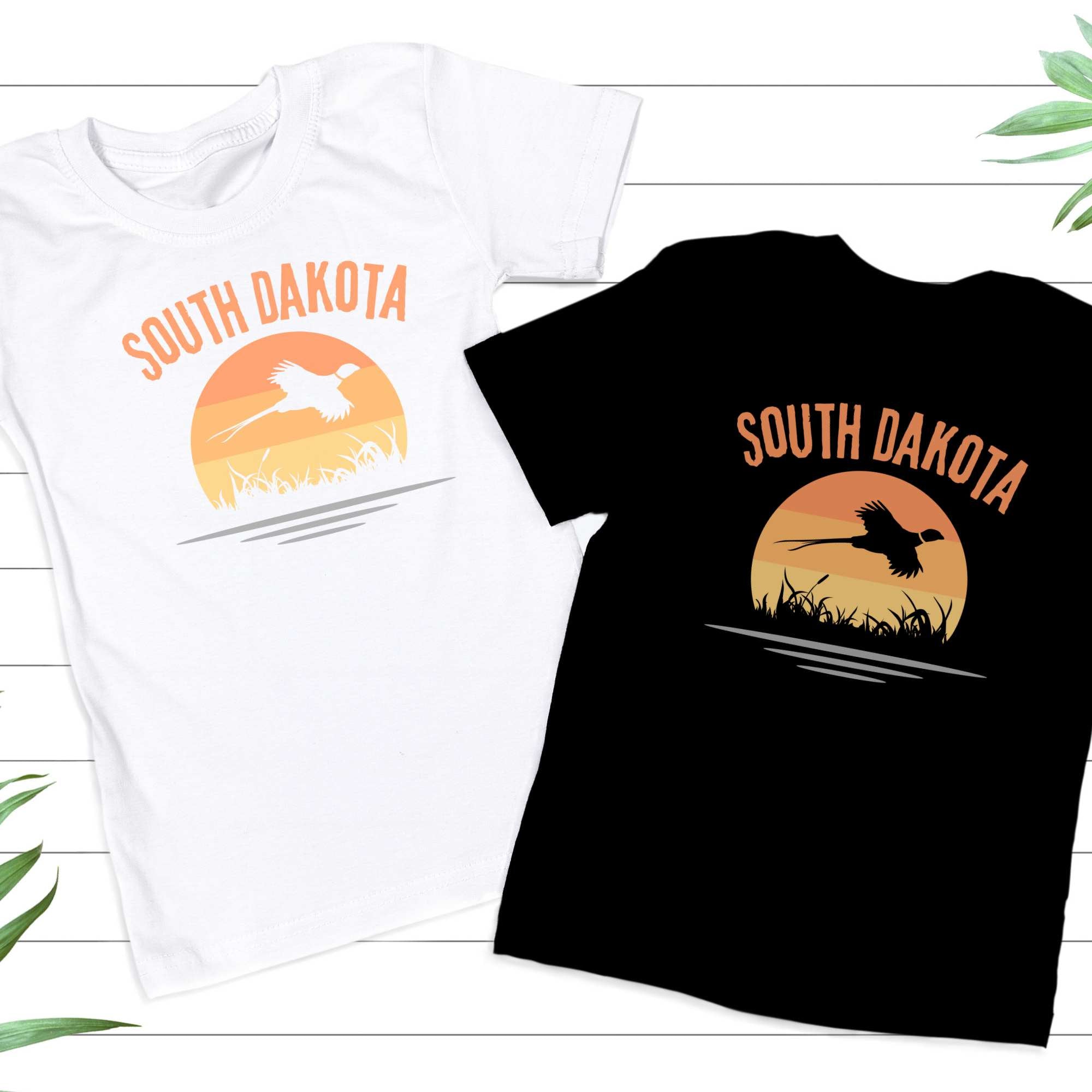 Tshirt - South Dakota Horizon Pheasant Graphic Unisex SS Tee