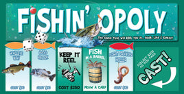 Fishin' Opoly, the game that will reel you in...hook, line & sinker.  Funny gift for Fisherman