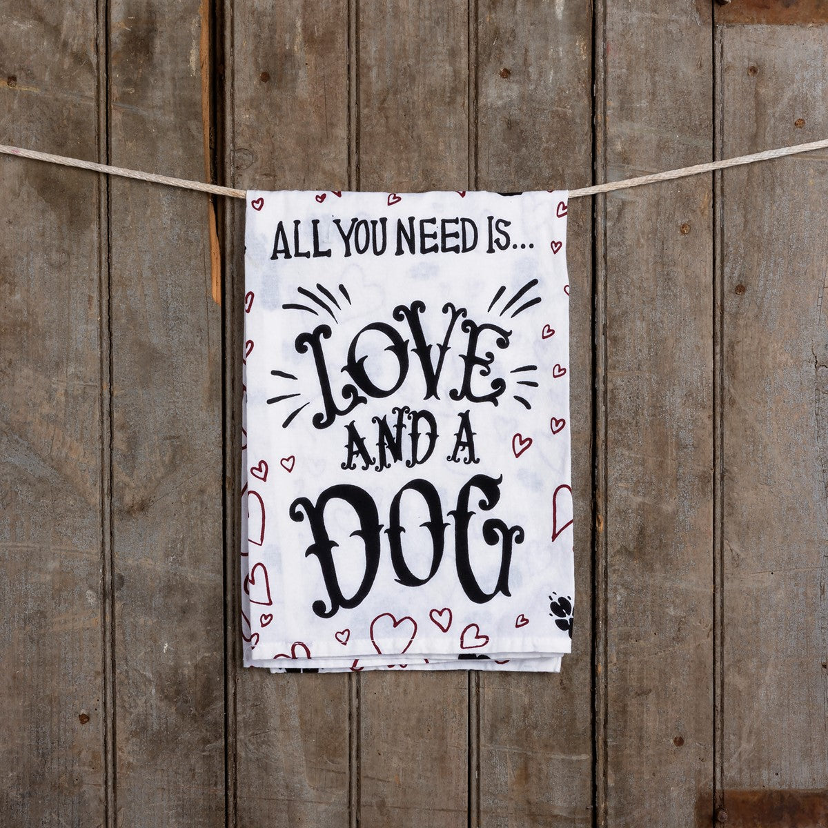 Kitchen Towel - Love and a dog