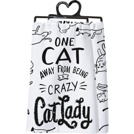 Kitchen Towel - one cat away crazy cat lady