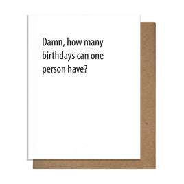 Greeting Card: How Many - Birthday Card