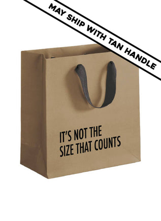 It's not the size that counts Funny Kraft Gift Bag